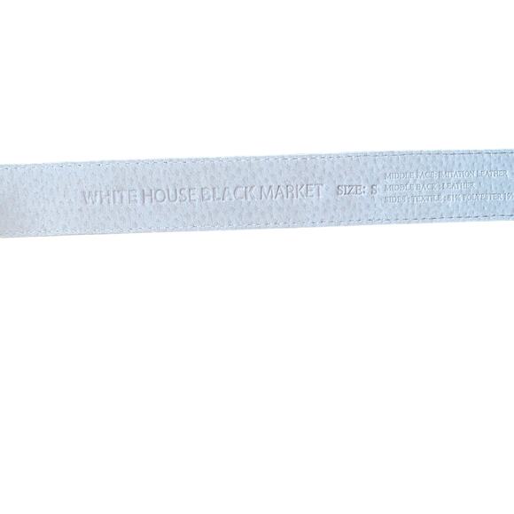 White House Black Market Beaded Studded Rhinestone snap button elastic belt sz S - Picture 7 of 16